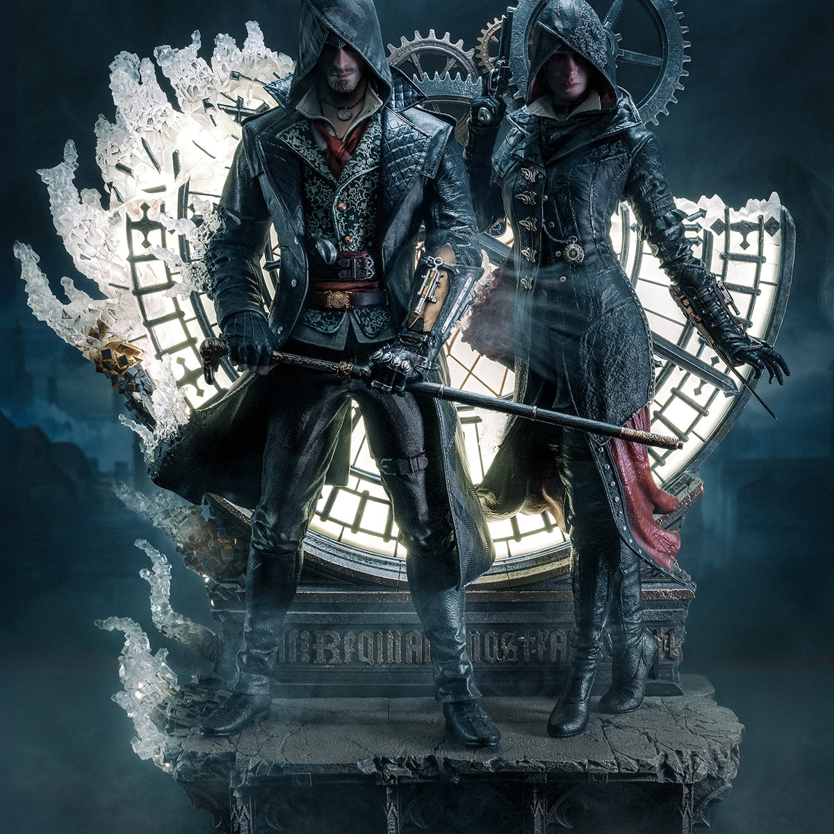 Assassin s Creed Animus Jacob Evie 1 4 Scale Statue Exclusive Editi assassin-s-creed-animus-jacob-evie-1-4-scale-statue-exclusive-editi