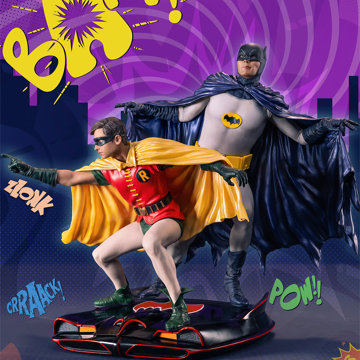 1966 Adam West & Burt Ward Batman & Robin 1/8 Scale Diorama Statue ...