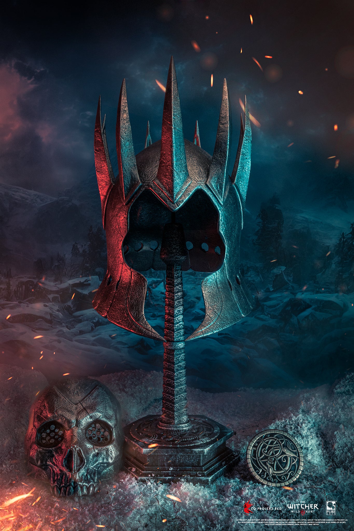 Précommande Août 2025 - Masque Eredin (Witcher 3) 1:1 Par PureArts - 58 Cm