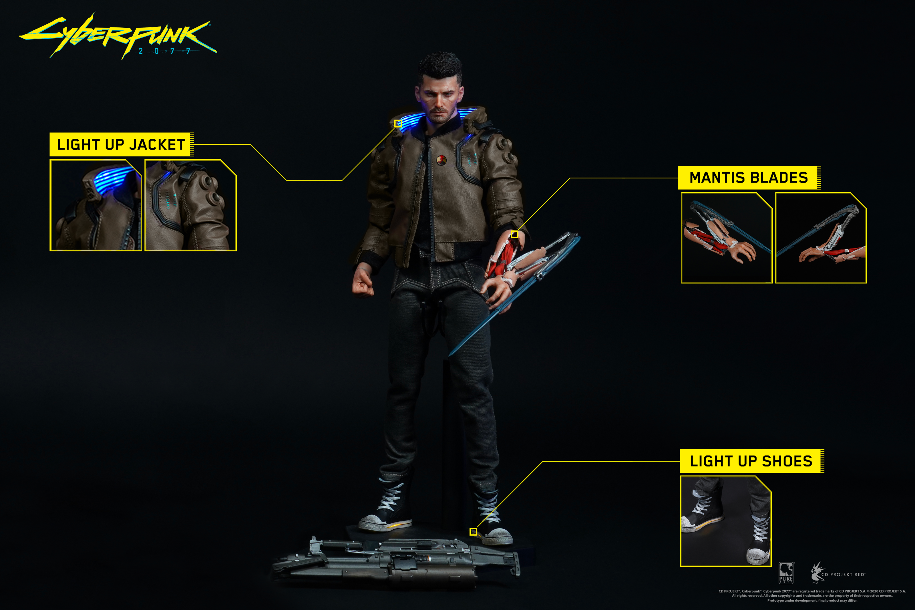 Cyberpunk 2077 Yaiba Kusanagi Figure Bundle (Male): V Male+ Cyberpunk 2077 Yaiba Kusanagi Figure Bundle (Male): V Male+